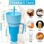 Load image into Gallery viewer, 2-in-1 Snack Bowl and Drink Cup with Straw
