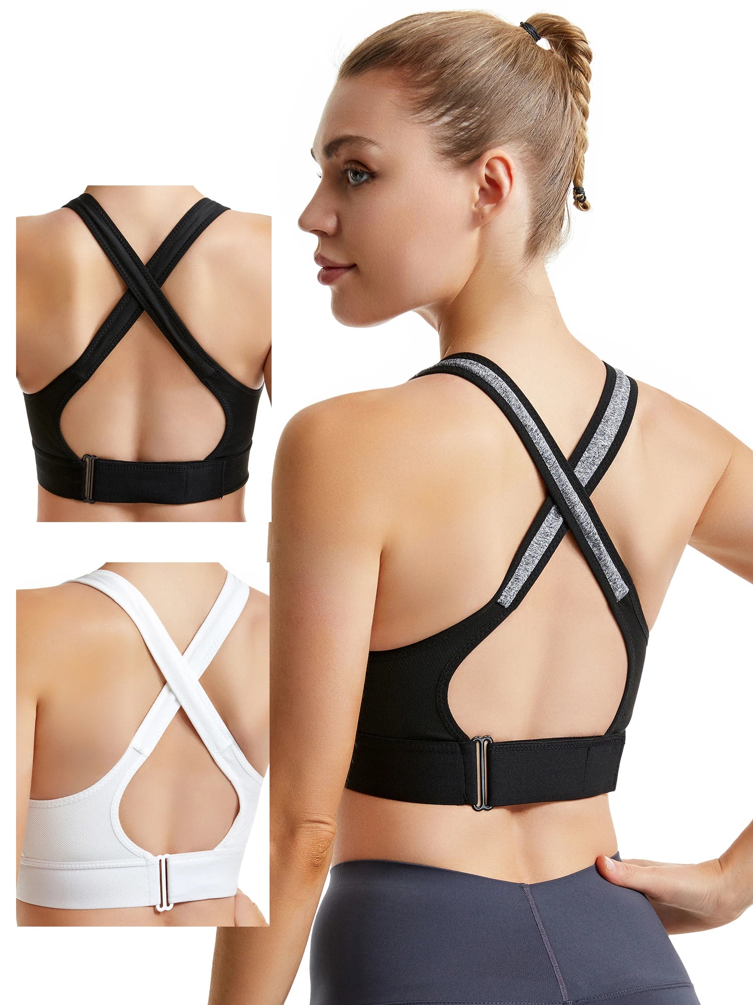 Shockproof Women's Sports Bra with Adjustable Straps