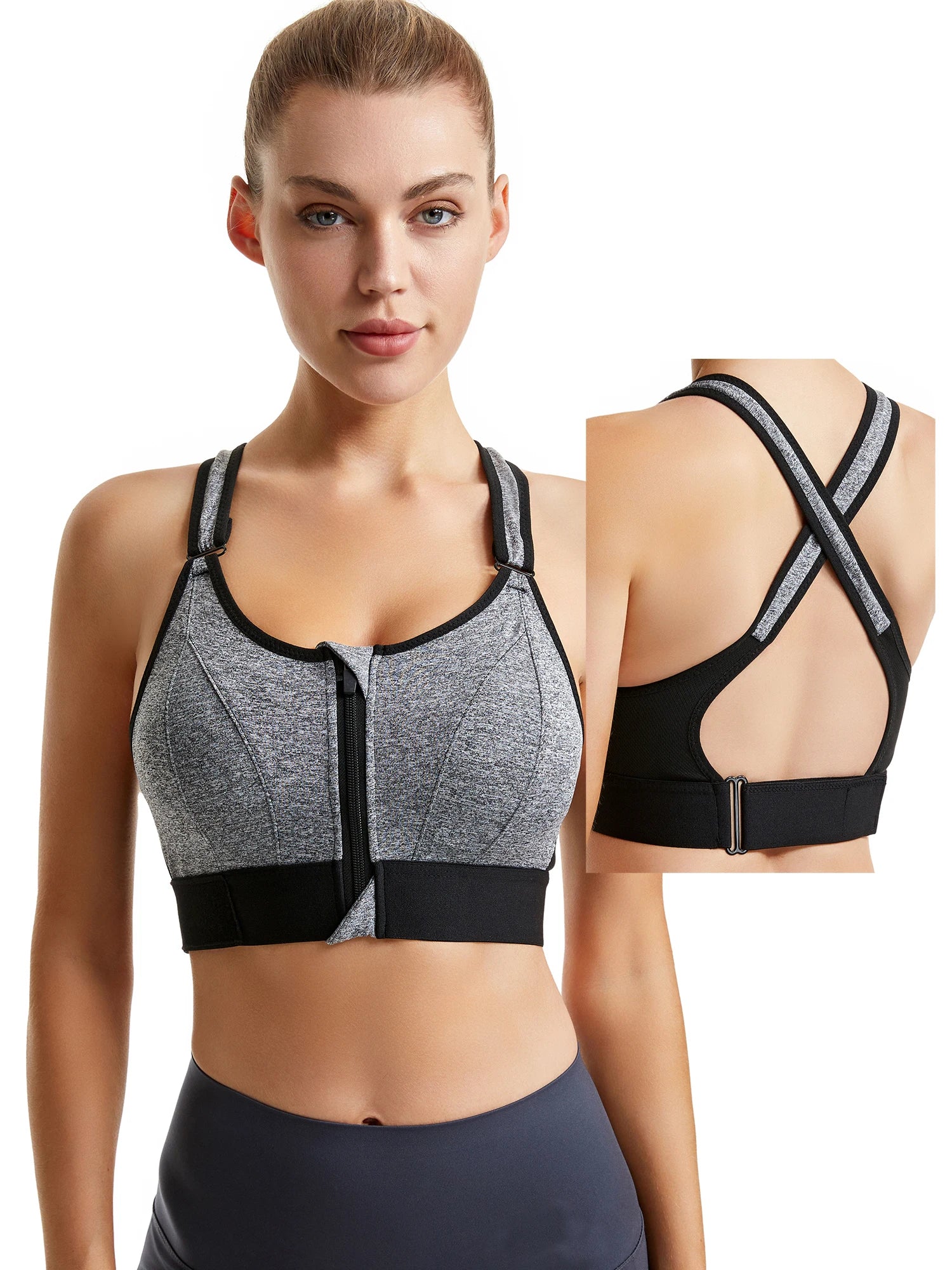 Shockproof Women's Sports Bra with Adjustable Straps